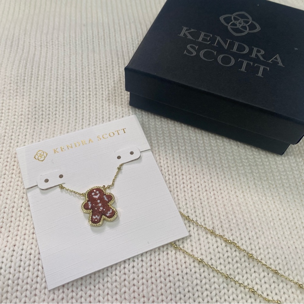 Kendra Scott Gold and Red Pendant Necklace